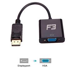 Converte entrada Displayport padrão para VGA.