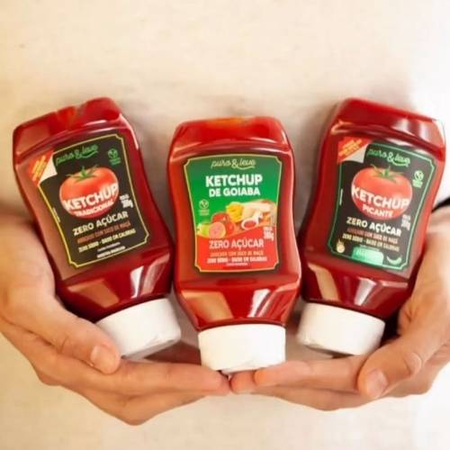 Ketchup zero adição de açúcar
Adoçado com suco concentrado de maçã 🍎 
Zero sódio