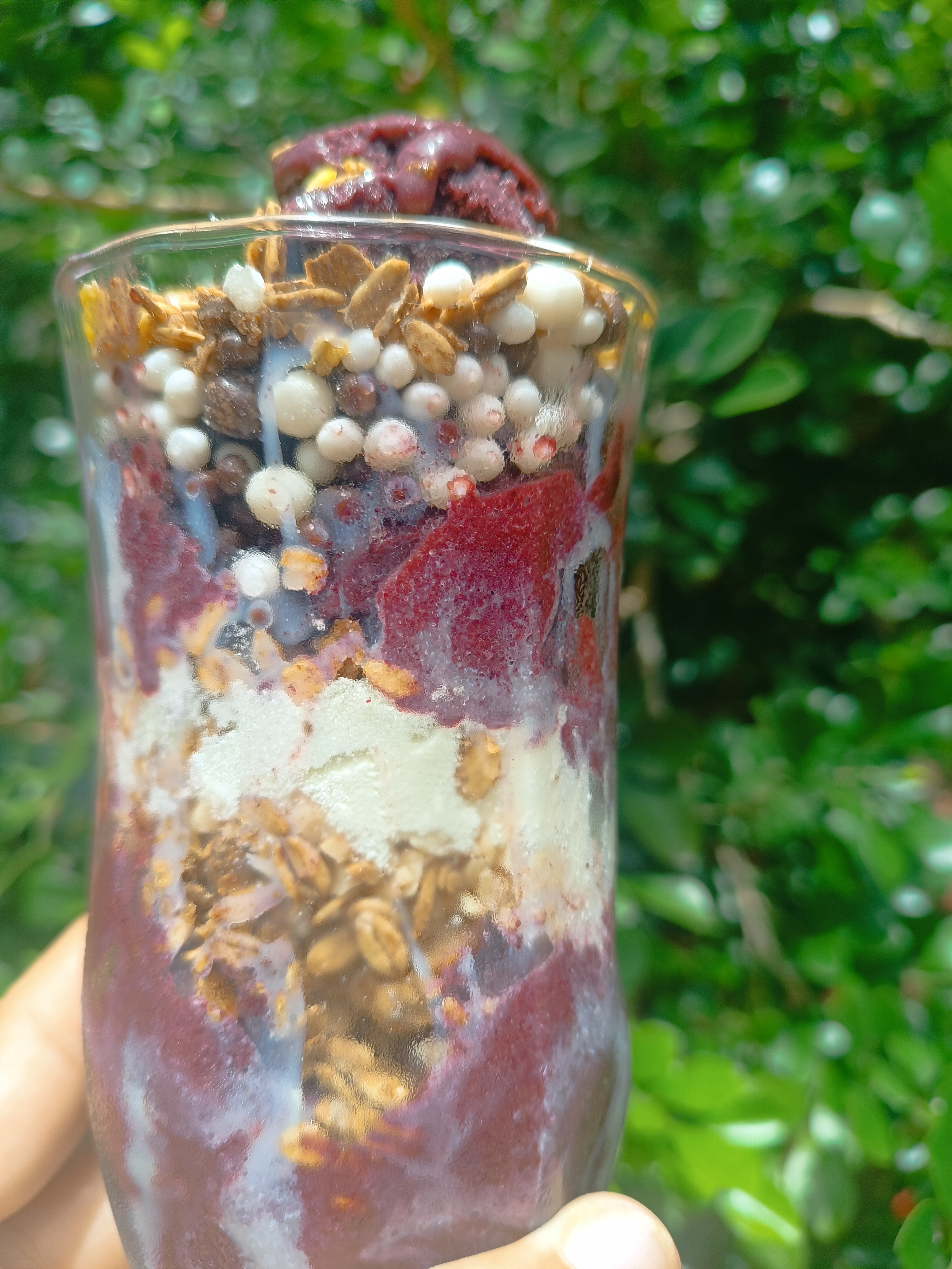 Açaí pequeno com acompanhamentos a sua escolha