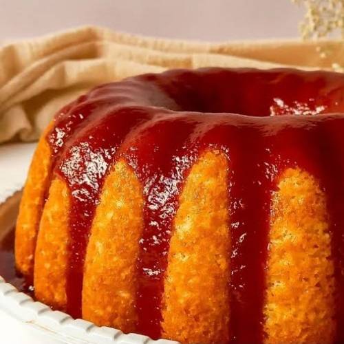 Caseirinho de Fuba com cobertura de Goiabada