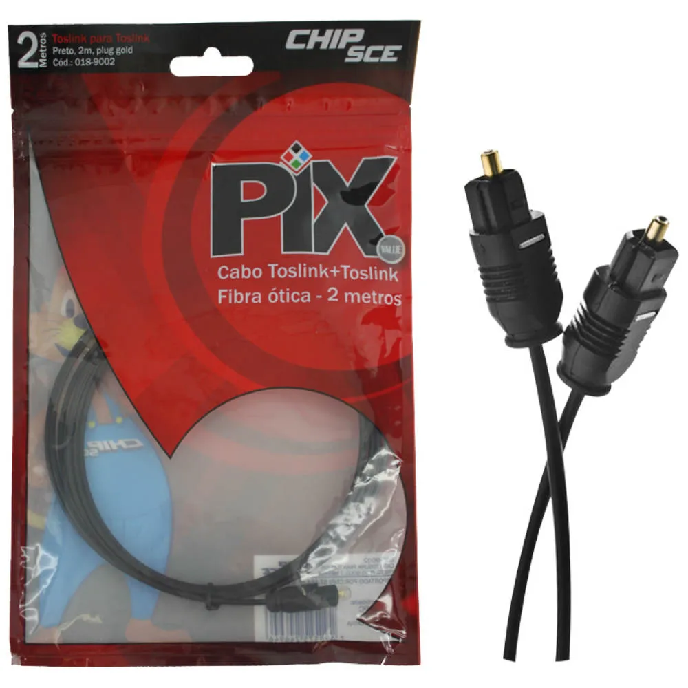O Cabo Óptico Toslink Basic permite a transmissão de áudio digital de alta qualidade. Durável e fácil de utilizar, possui 2 metros.