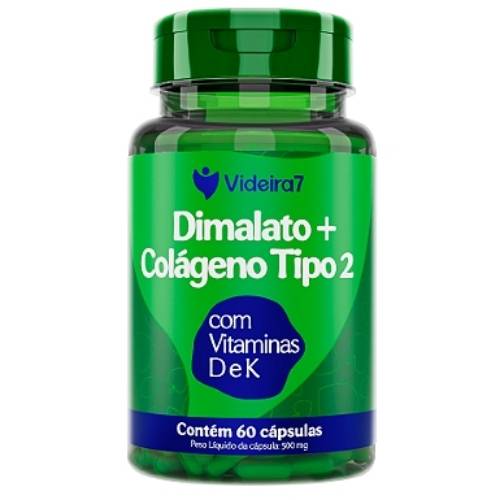Dimalato + colágeno tipo 2 com vitaminas D e K 60 cápsulas Videira 7