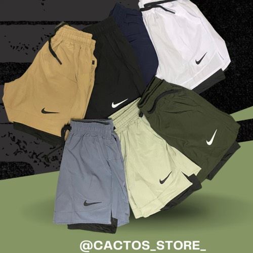 Short masculino com compressão /bolsos internos e externos