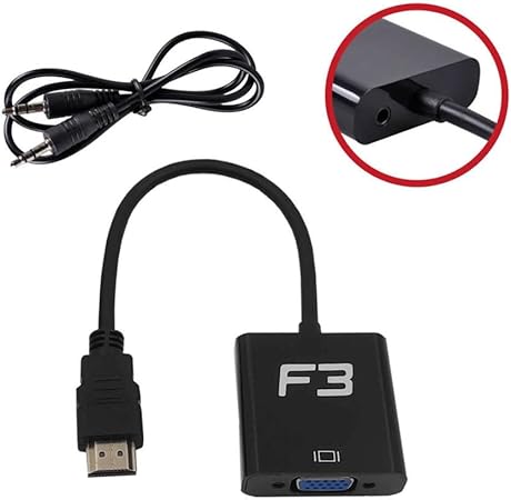 Funciona apenas no sentido HDMI para VGA.