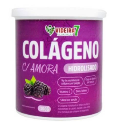 Colágeno hidrolisado com amora 300g Videira 7 alimentos