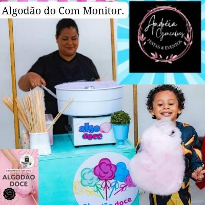 Temos algodão doce Carrinho+máquina+monitor Máquina+monitor Saquinho Copo Para agendamento 50% do valor...