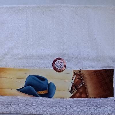 Tinha de rosto.
Pintura a mão.
Acabamento em glipir.
Marca dolher,100% algodão