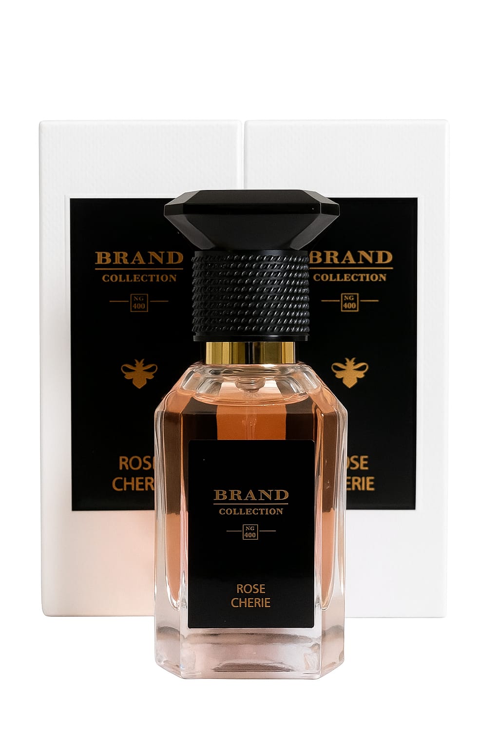 Brand Collections 25ml - Inspiração Rose Chérie GuerlainEm verdadeira profusão, a Rosa em Rose Chérie está presente em todas as suas nuances e formas, através da Água de Rosas, Essência e Absoluto de Rosa Damascena, colhida à mão na Bulgária e na Turquia, assim como a Rosa Centifolia incrivelmente cuidada proveniente de Grasse, na França.