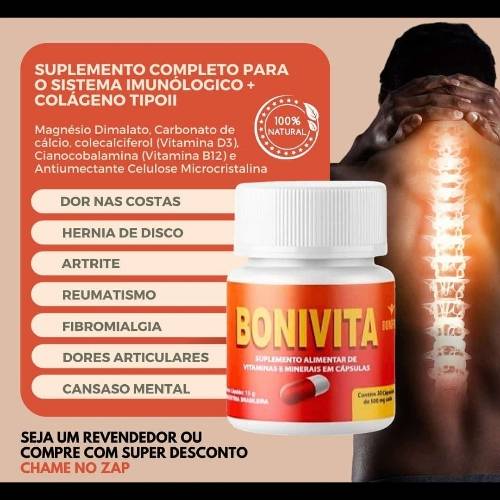 Bonivita para dores muscular artrite artrose bursite fibromialgia